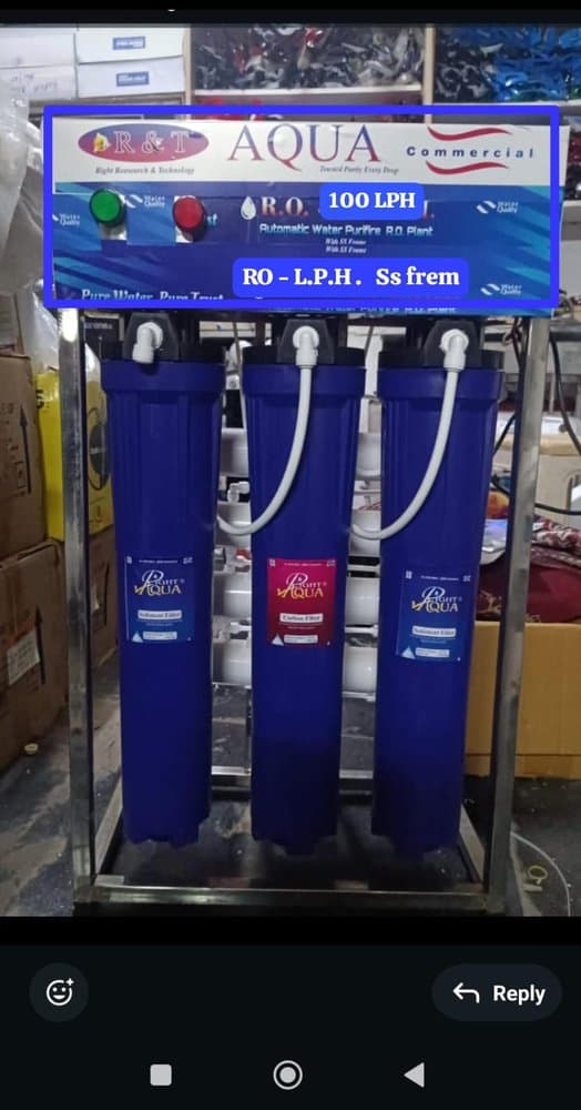 R&T Aqua Commercial RO Plant 100 LPH (Dual Membrane)